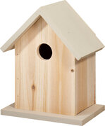 Houten vogelhuisje Decoris grijs