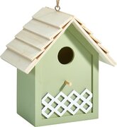 Vogelhuisje met hekje pastel groen