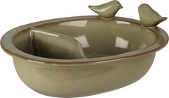 Vogel Drinkschaal & Voederbak &ndash; 2-vaks (groen)