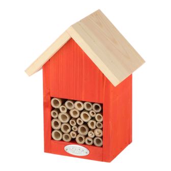Insectenhuis voor bijen natuurtinten oranje