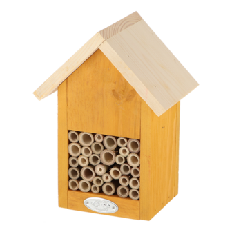 Insectenhuis voor bijen natuurtinten geel