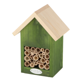Insectenhuis voor bijen natuurtinten groen