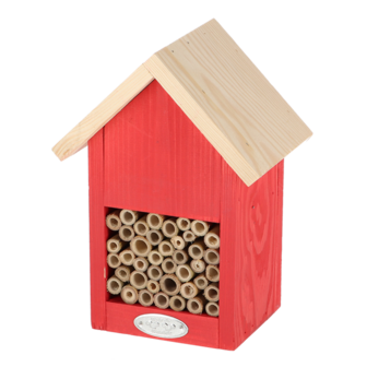 Insectenhuis voor bijen natuurtinten rood