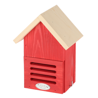 Lieveheersbeestjeshuis natuurtinten rood