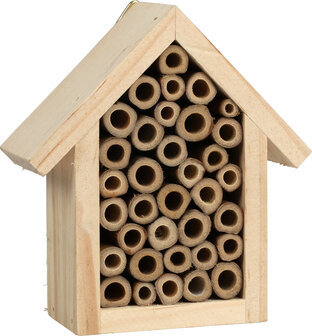 Insectenhotel &ndash; Grenenhout &amp; Bamboe (Naturel)