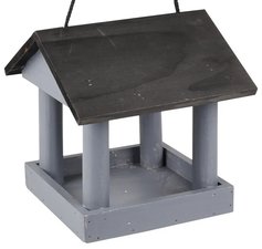 Vogelvoederhuis Berend grijs/zwart