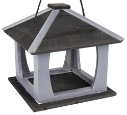 Vogelvoederhuis Karel grijs/zwart