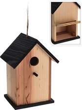 Vogelhuisje met zwart dakje
