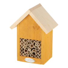 Insectenhuis voor bijen natuurtinten geel