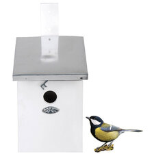 Vogelhuis nestkast koolmees wit
