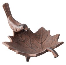 Vogelbad gietijzer blad