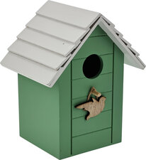 Vogelhuisje 14x17cm groen