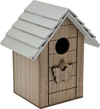 Vogelhuisje 14x17cm taupe