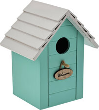 Vogelhuisje 14x17cm zeeblauw